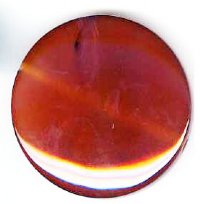 1 43mm Round Flat Carnelian Disk Bead